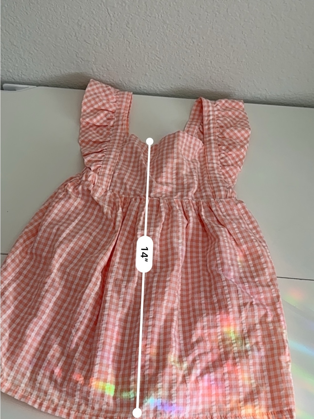 Carter's Pink Gingham Ruffle Strap Dress